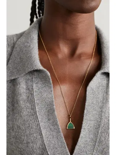 Mateo Flip 14-karat Gold, Malachite And Diamond Necklace | Thumbnail 2 Mateo Flip 14-karat Gold, Malachite And Diamond Necklace | Thumbnail 2