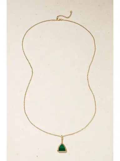 Mateo Flip 14-karat Gold, Malachite And Diamond Necklace | Thumbnail 4 Mateo Flip 14-karat Gold, Malachite And Diamond Necklace | Thumbnail 4