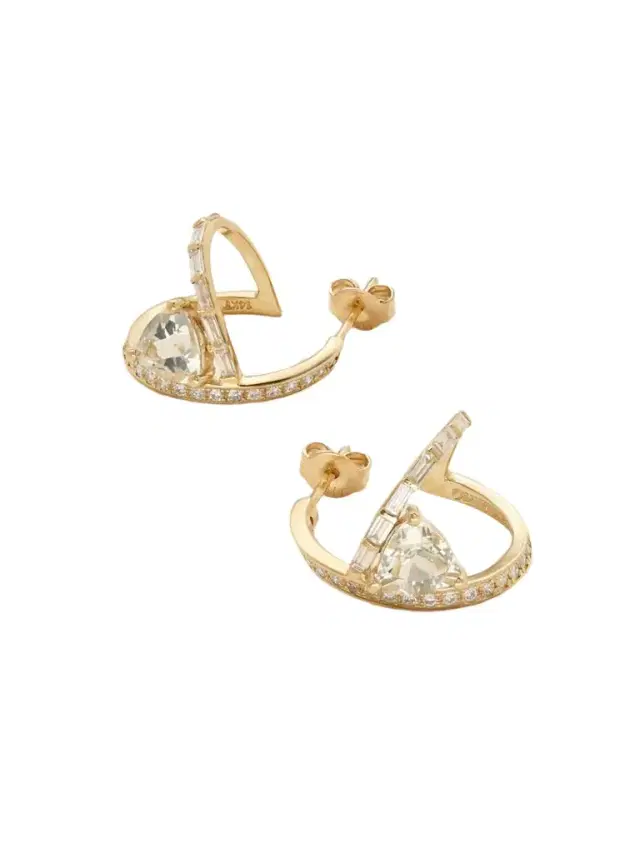 14-karat Gold, Amethyst And Diamond Earrings