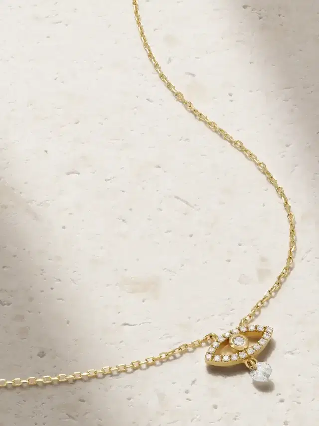 Evil Eye 18-karat Gold Diamond Necklace