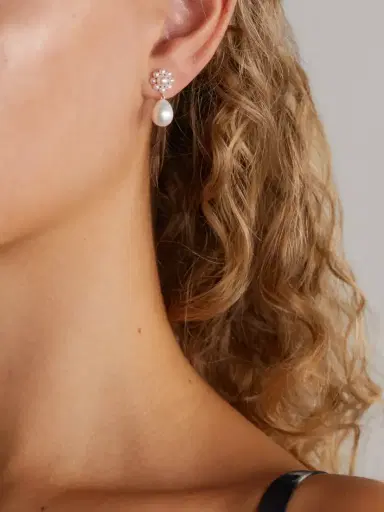 Sophie Bille Brahe Chambre De Fleur 14-karat Gold Pearl Single Earring | Thumbnail 2 Sophie Bille Brahe Chambre De Fleur 14-karat Gold Pearl Single Earring | Thumbnail 2