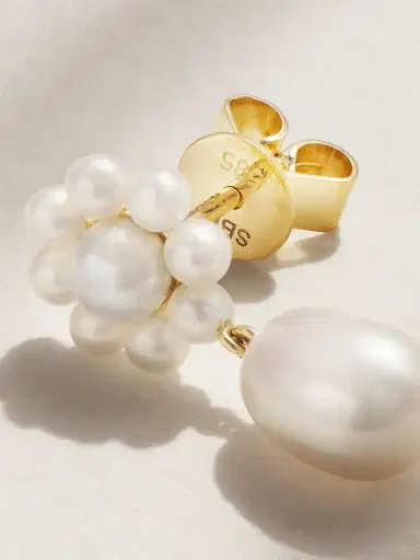 Sophie Bille Brahe Chambre De Fleur 14-karat Gold Pearl Single Earring | Thumbnail 3 Sophie Bille Brahe Chambre De Fleur 14-karat Gold Pearl Single Earring | Thumbnail 3