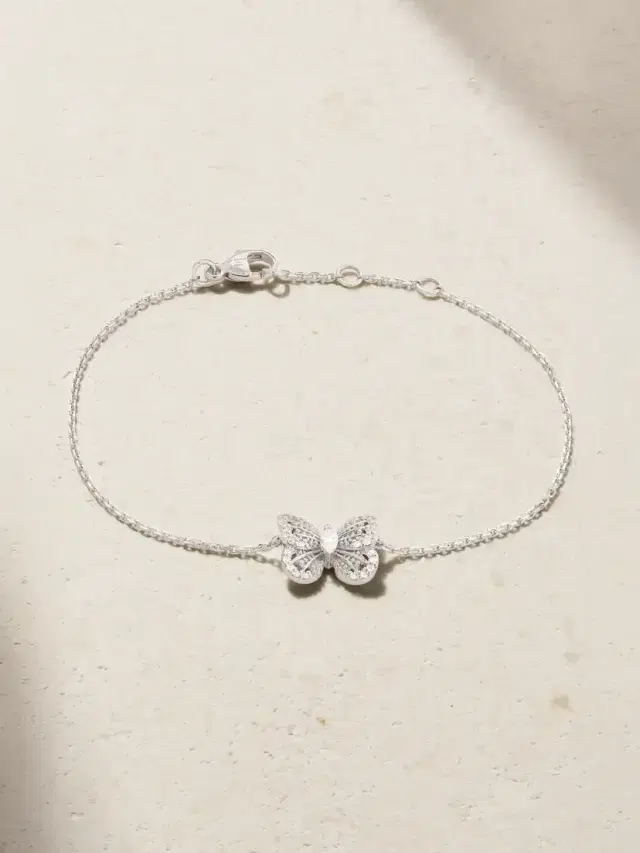 De Beers London Portraits Of Nature Butterfly 18-karat White Gold Diamond Bracelet