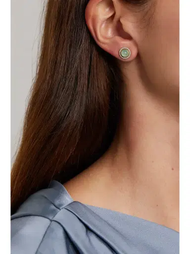 OLE LYNGGAARD COPENHAGEN Lotus 18-karat Gold, Aquamarine And Diamond Earrings | Thumbnail 2 OLE LYNGGAARD COPENHAGEN Lotus 18-karat Gold, Aquamarine And Diamond Earrings | Thumbnail 2