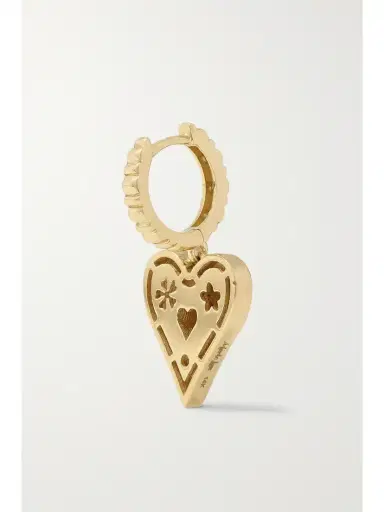 Marlo Laz Small Southwestern Heart 14-karat Gold Diamond Earrings | Thumbnail 3 Marlo Laz Small Southwestern Heart 14-karat Gold Diamond Earrings | Thumbnail 3