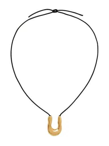 AGMES Wishbone Gold Vermeil Cord Necklace | Thumbnail 1 AGMES Wishbone Gold Vermeil Cord Necklace | Thumbnail 1