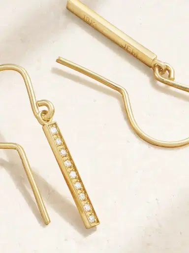 Jennifer Meyer 18-karat Gold Diamond Earrings | Thumbnail 3 Jennifer Meyer 18-karat Gold Diamond Earrings | Thumbnail 3
