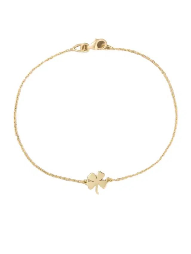 Jennifer Meyer Mini Clover 18-karat Gold Bracelet