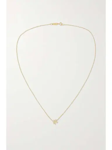 Jennifer Meyer Mini Clover 18-karat Gold Diamond Necklace | Thumbnail 4 Jennifer Meyer Mini Clover 18-karat Gold Diamond Necklace | Thumbnail 4