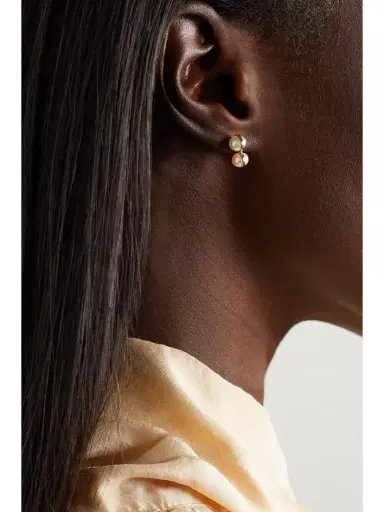 Melissa Joy Manning 14-karat Recycled Gold Pearl Earrings | Thumbnail 2 Melissa Joy Manning 14-karat Recycled Gold Pearl Earrings | Thumbnail 2