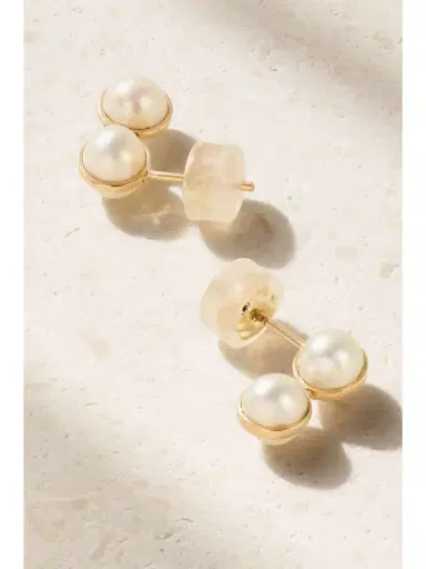 Melissa Joy Manning 14-karat Recycled Gold Pearl Earrings | Thumbnail 3 Melissa Joy Manning 14-karat Recycled Gold Pearl Earrings | Thumbnail 3