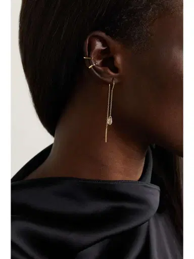 Melissa Joy Manning 14-karat Recycled Gold Herkimer Diamond Earrings | Thumbnail 4 Melissa Joy Manning 14-karat Recycled Gold Herkimer Diamond Earrings | Thumbnail 4