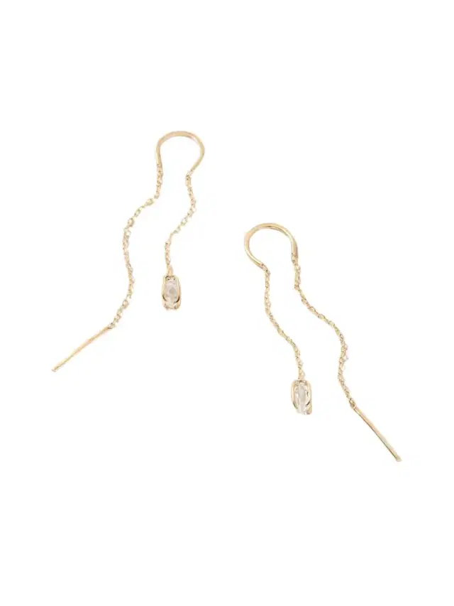 Melissa Joy Manning 14-karat Recycled Gold Herkimer Diamond Earrings