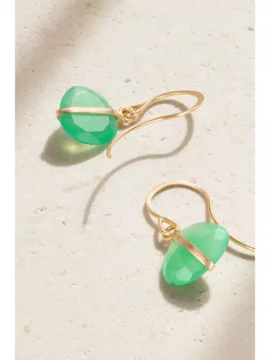 Melissa Joy Manning 14-karat Recycled Gold Chrysoprase Earrings | Thumbnail 3 Melissa Joy Manning 14-karat Recycled Gold Chrysoprase Earrings | Thumbnail 3