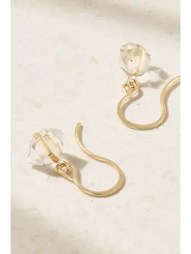 Melissa Joy Manning 14-karat Recycled Gold Herkimer Diamond Earrings | Thumbnail 3 Melissa Joy Manning 14-karat Recycled Gold Herkimer Diamond Earrings | Thumbnail 3