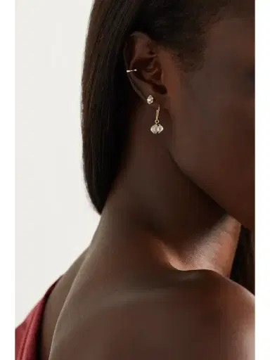 Melissa Joy Manning 14-karat Recycled Gold Herkimer Diamond Earrings | Thumbnail 4 Melissa Joy Manning 14-karat Recycled Gold Herkimer Diamond Earrings | Thumbnail 4