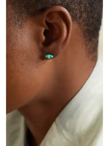 Melissa Joy Manning 14-karat Recycled Gold Turquoise Earrings | Thumbnail 2