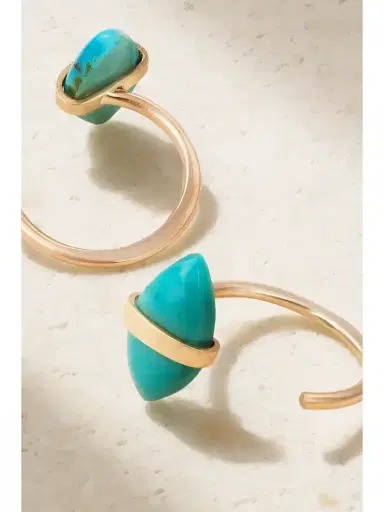 Melissa Joy Manning 14-karat Recycled Gold Turquoise Earrings | Thumbnail 3