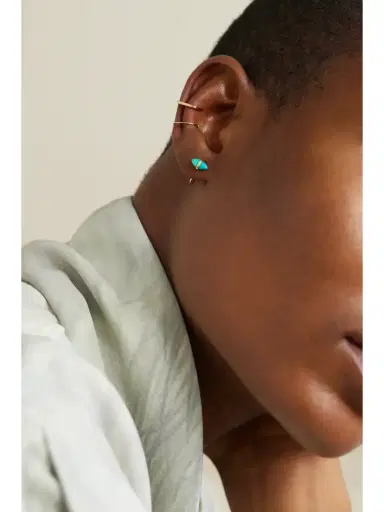 Melissa Joy Manning 14-karat Recycled Gold Turquoise Earrings | Thumbnail 4
