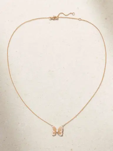De Beers Portraits Of Nature Butterfly 18-karat Rose Gold Diamond Necklace | Thumbnail 4 De Beers Portraits Of Nature Butterfly 18-karat Rose Gold Diamond Necklace | Thumbnail 4