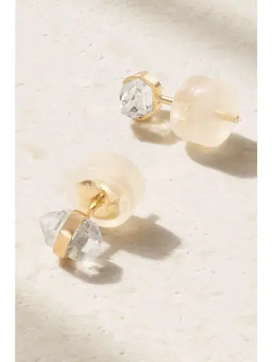 Melissa Joy Manning 14-karat Recycled Gold Herkimer Diamond Earrings | Thumbnail 3 Melissa Joy Manning 14-karat Recycled Gold Herkimer Diamond Earrings | Thumbnail 3
