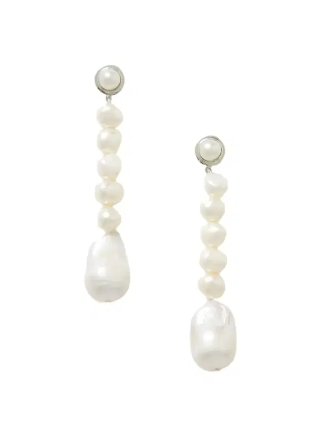 Emmanuel Recycled Silver Pearl Earrings