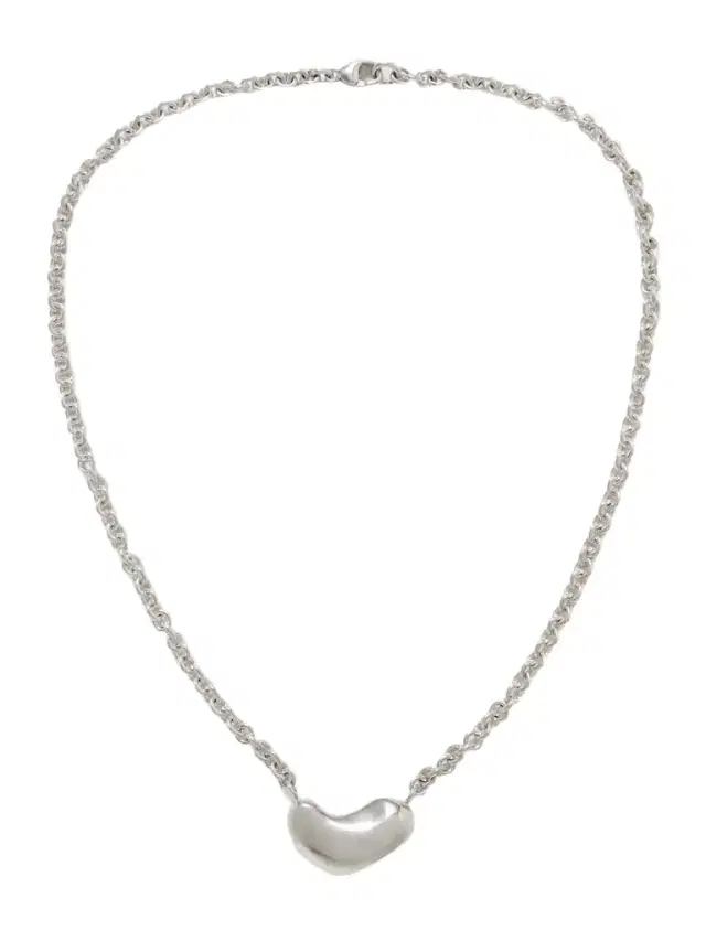 Small Sculpted Heart Recycled Sterling Silver Necklace