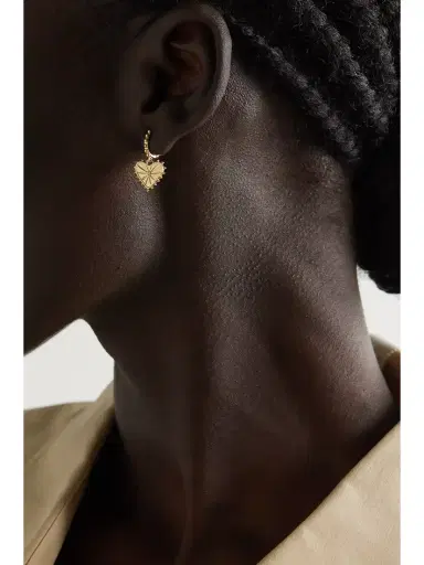 Marlo Laz Agape 14-karat Gold Diamond Hoop Earrings | Thumbnail 2