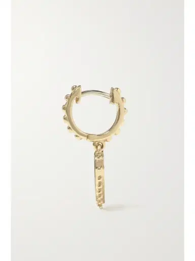 Marlo Laz Agape 14-karat Gold Diamond Hoop Earrings | Thumbnail 3