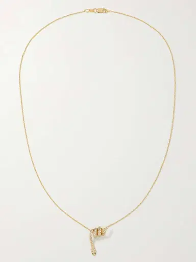 Ileana Makri Curled Snake 18-karat Gold, Diamond And Tsavorite Necklace | Thumbnail 4 Ileana Makri Curled Snake 18-karat Gold, Diamond And Tsavorite Necklace | Thumbnail 4