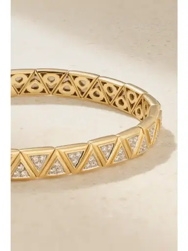 Marina B Triangoli 18-karat Gold Diamond Bangle | Thumbnail 3 Marina B Triangoli 18-karat Gold Diamond Bangle | Thumbnail 3