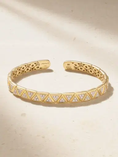 Marina B Triangoli 18-karat Gold Diamond Bangle | Thumbnail 1 Marina B Triangoli 18-karat Gold Diamond Bangle | Thumbnail 1