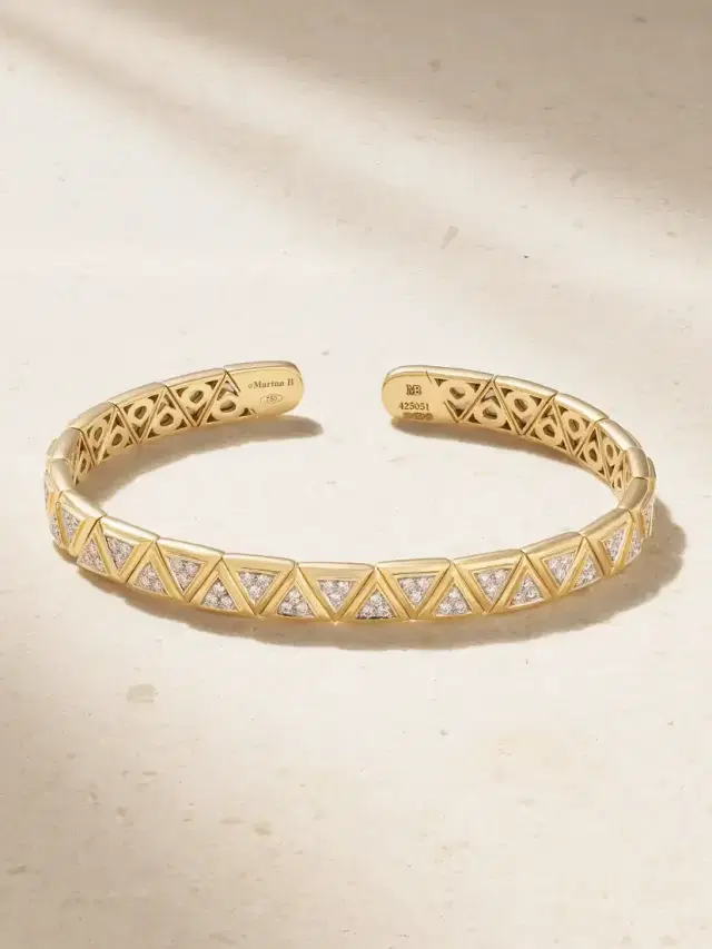 Marina B Triangoli 18-karat Gold Diamond Bangle