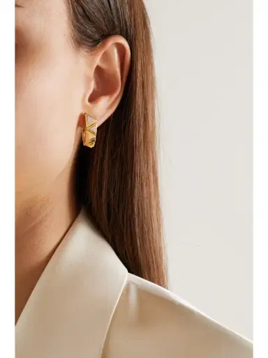 Marina B Triangoli 18-karat Gold Diamond Earrings | Thumbnail 2 Marina B Triangoli 18-karat Gold Diamond Earrings | Thumbnail 2