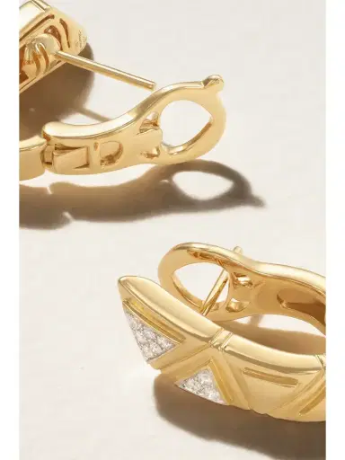 Marina B Triangoli 18-karat Gold Diamond Earrings | Thumbnail 3 Marina B Triangoli 18-karat Gold Diamond Earrings | Thumbnail 3