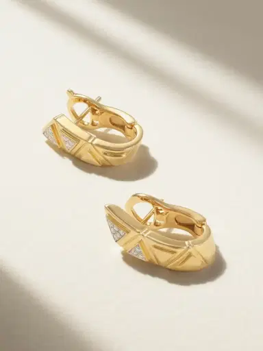 Marina B Triangoli 18-karat Gold Diamond Earrings | Thumbnail 1 Marina B Triangoli 18-karat Gold Diamond Earrings | Thumbnail 1