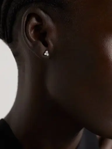 Anita Ko Trillion 18-karat White Gold Diamond Earrings | Thumbnail 2