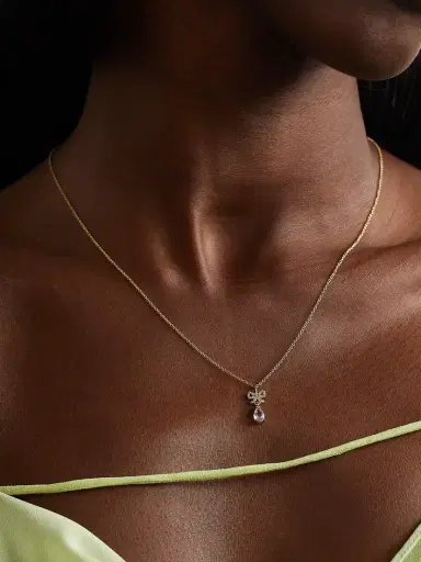 STONE AND STRAND Pretty In Pink 10-karat Gold, Amethyst And Diamond Necklace | Thumbnail 2