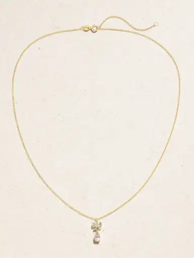 STONE AND STRAND Pretty In Pink 10-karat Gold, Amethyst And Diamond Necklace | Thumbnail 4