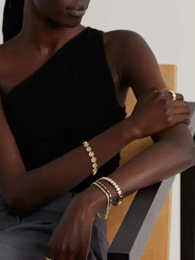 Sydney Evan Mini Evil Eye 14-karat Gold And Enamel Bracelet | Thumbnail 5 Sydney Evan Mini Evil Eye 14-karat Gold And Enamel Bracelet | Thumbnail 5