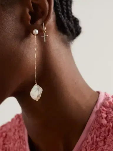 Mateo Duality 14-karat Gold Pearl Earrings | Thumbnail 4 Mateo Duality 14-karat Gold Pearl Earrings | Thumbnail 4