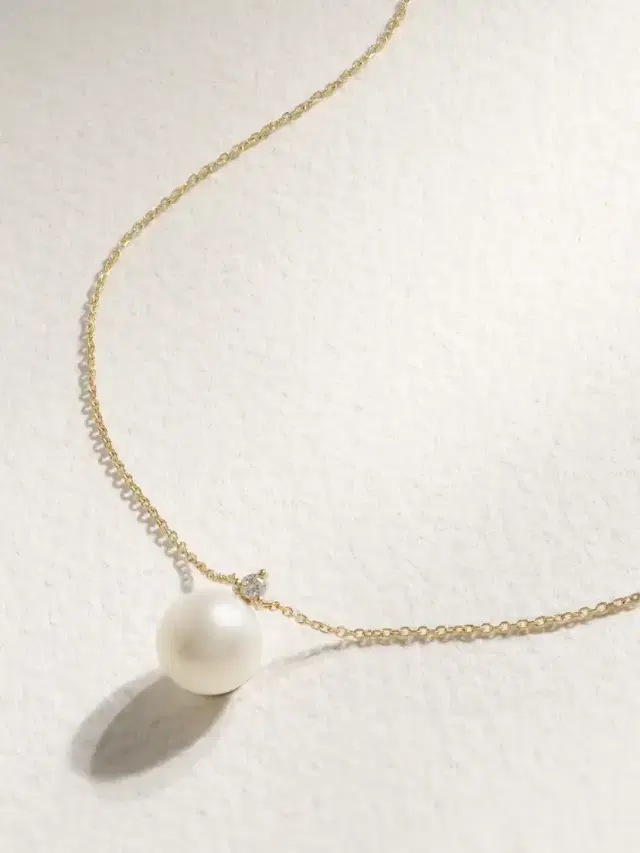 14-karat Gold, Pearl And Diamond Necklace