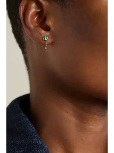 Melissa Joy Manning 14-karat Recycled Gold Emerald Earrings | Thumbnail 2