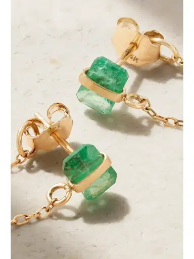 Melissa Joy Manning 14-karat Recycled Gold Emerald Earrings | Thumbnail 3