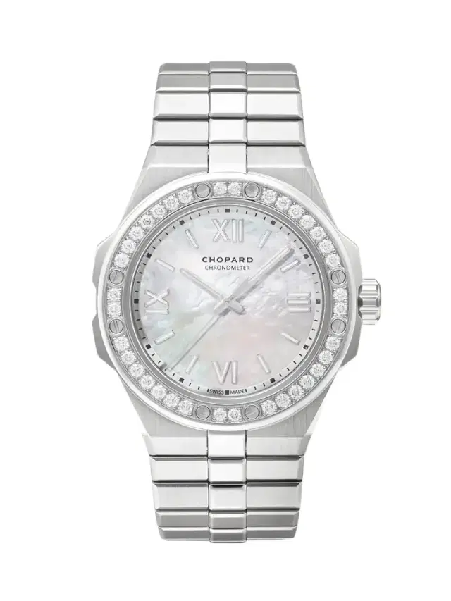 Chopard Alpine Eagle Automatic Small Stainless Steel, Mother-of-pearl And Diamond Watch