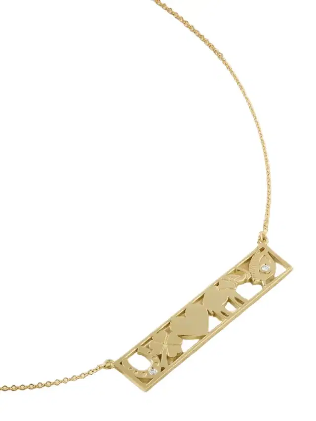 Jennifer Meyer Good Luck 18-karat Gold Diamond Necklace