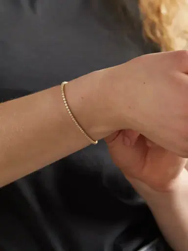 Jennifer Meyer 18-karat Gold Diamond Tennis Bracelet | Thumbnail 2 Jennifer Meyer 18-karat Gold Diamond Tennis Bracelet | Thumbnail 2