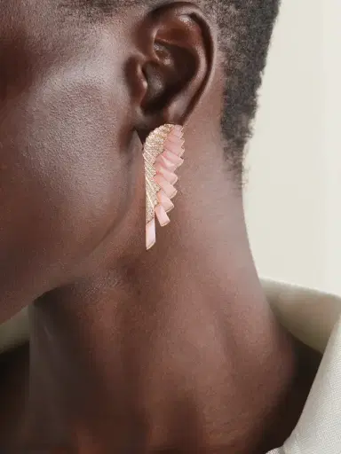 Garrard Wings Rising 18-karat Rose Gold, Opal And Diamond Earrings | Thumbnail 2 Garrard Wings Rising 18-karat Rose Gold, Opal And Diamond Earrings | Thumbnail 2