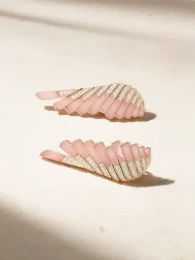 Garrard Wings Rising 18-karat Rose Gold, Opal And Diamond Earrings | Thumbnail 1 Garrard Wings Rising 18-karat Rose Gold, Opal And Diamond Earrings | Thumbnail 1