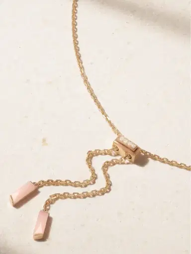 Garrard Wings Rising 18-karat Rose Gold, Opal And Diamond Necklace | Thumbnail 3